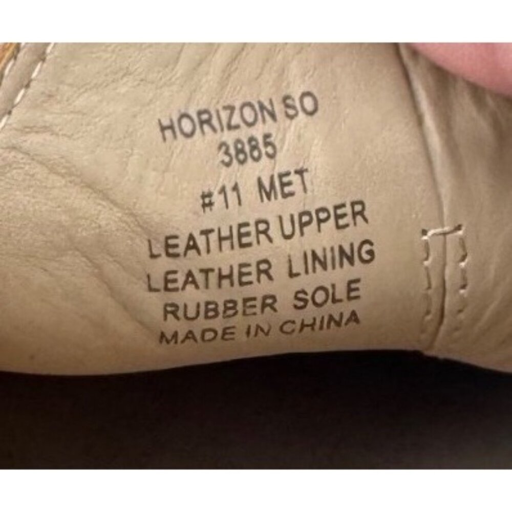 Abeo Horizon Taupe Leather Slip-On Wedge Shoes Size 11 - Picture 4 of 10